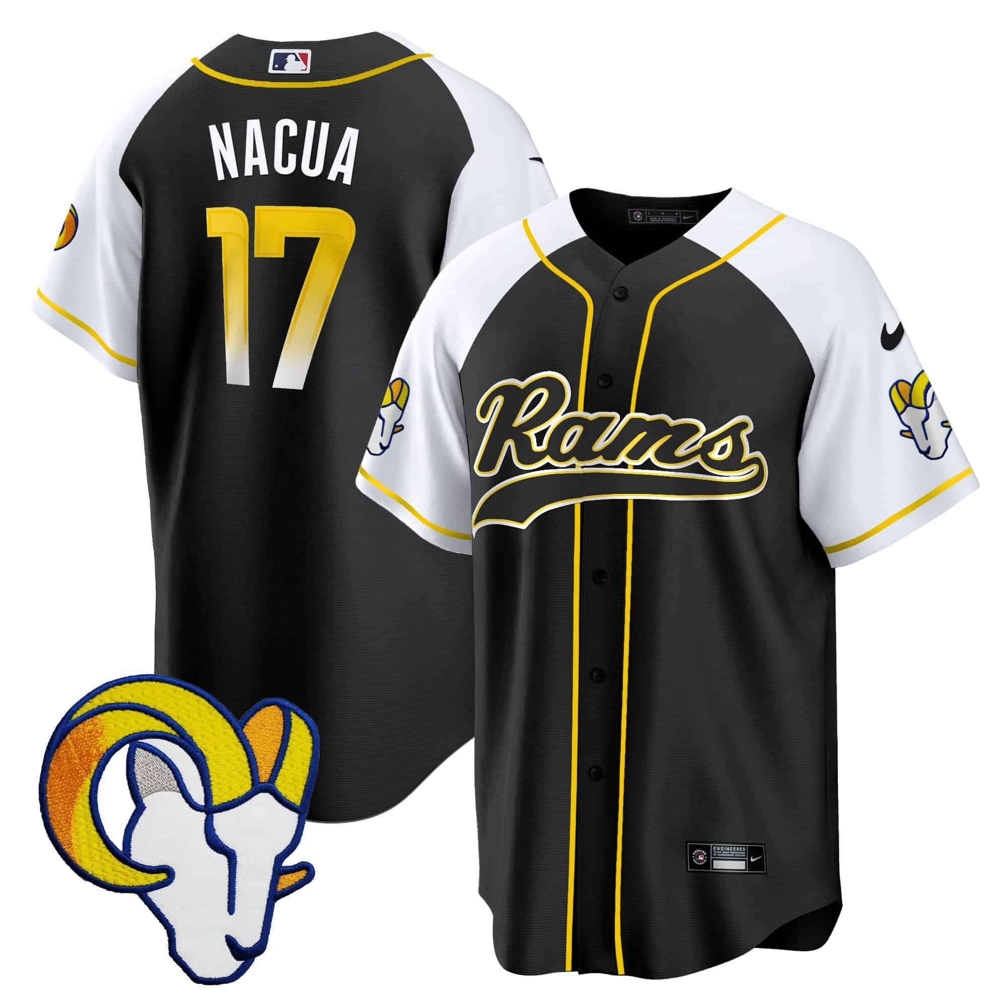 Men Los Angeles Rams #17 Nacua Black 2024 Nike Baseball NFL Jersey->indianapolis colts->NFL Jersey